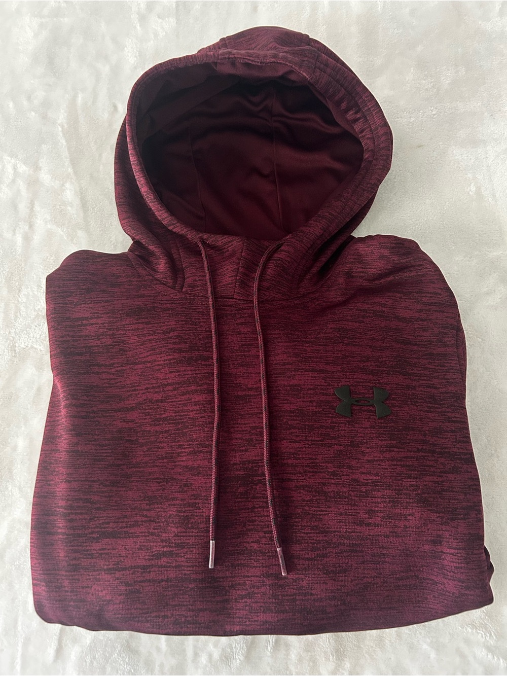 Under Armour Men’s Armour Fleece Twist Hoodie Maroon Burgundy Medium